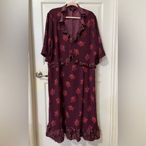 Chelsea Studios Ruffled Dress Sz 26/28 2X Romantic Dress